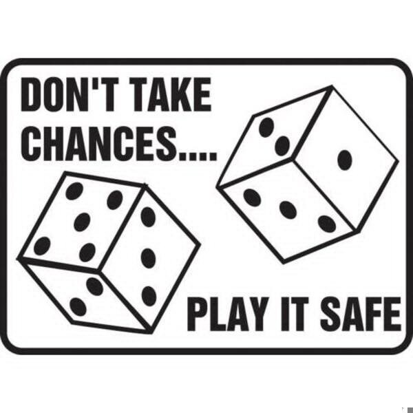Accuform SAFETY SIGN DON ft T TAKE CHANCES MGNF520VS MGNF520VS - main